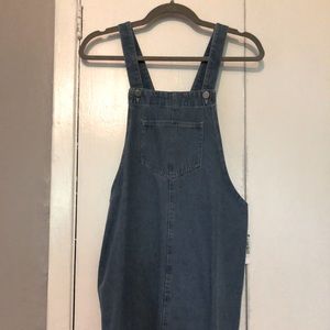 Simons denim overall dress size small